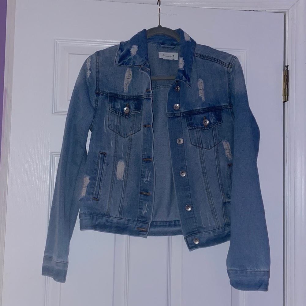Ripped jean jacket